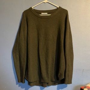 Pink clover size 2X olive green soft sweater